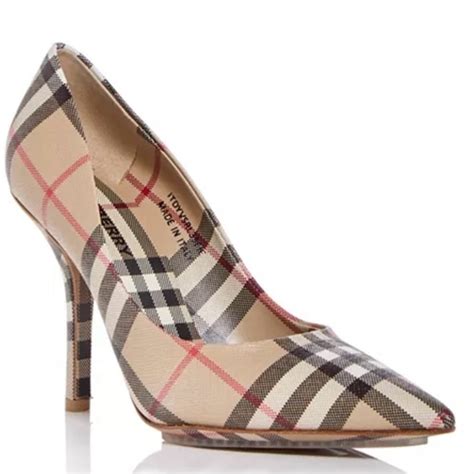 burberry classic check and black belt stilettos heels|Burberry Women's Aubrey Vintage Check High Heel Pumps.